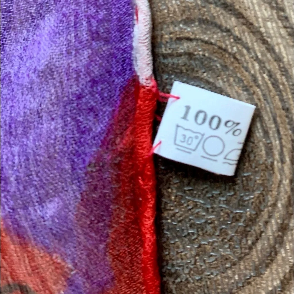 100% silk Colorful Sheer Scarf